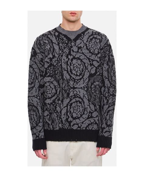 versace crew sweater men|Versace barocco hoodie.